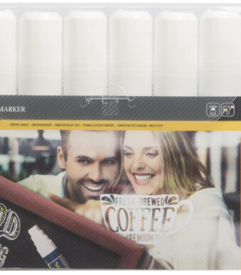 Securit krijtmarker ORIGINAL LARGE, 8 in etui, wit