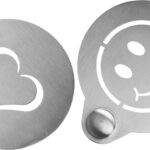 Securit koffie-sjablonen-set, van roestvrij staal