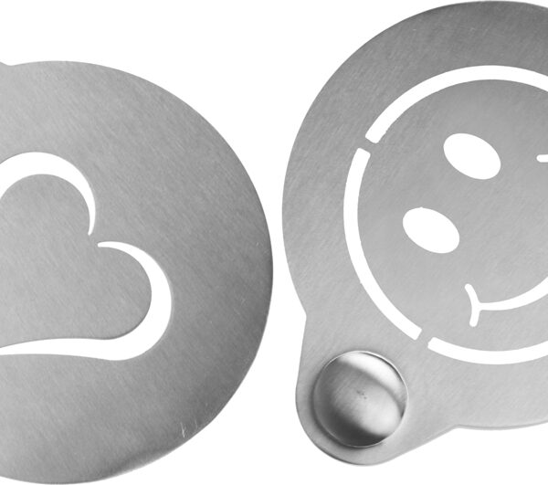 Securit koffie-sjablonen-set, van roestvrij staal