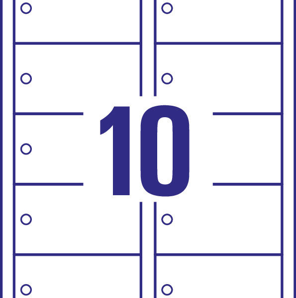 AVERY Zweckform labels, karton, 185 g/m2, 90 x 50 mm, wit