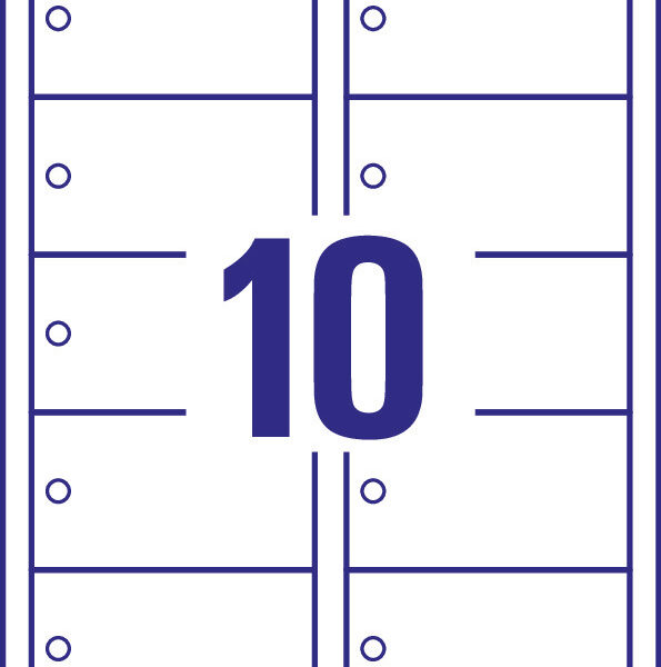 AVERY Zweckform labels, karton, 220 g/m2, 90 x 50 mm, wit