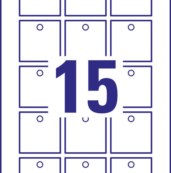AVERY Zweckform labels, karton, 220 g/m2, 50 x 50 mm, wit