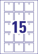 AVERY Zweckform labels, folie, mat, 50 x 50 mm, wit