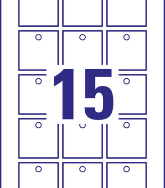 AVERY Zweckform labels, folie, mat, 50 x 50 mm, wit