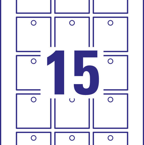 AVERY Zweckform labels, folie, mat, 50 x 50 mm, wit