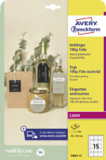 AVERY Zweckform labels, folie, mat, 50 x 50 mm, wit