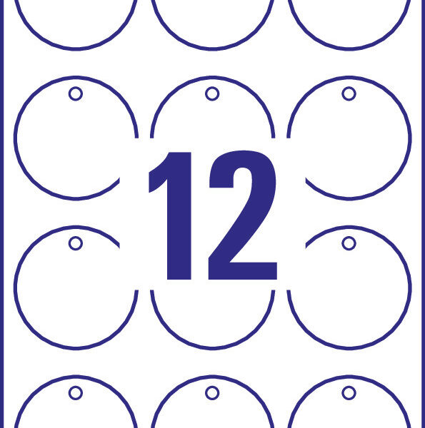 AVERY Zweckform labels, folie, mat, diameter: 60 mm, wit