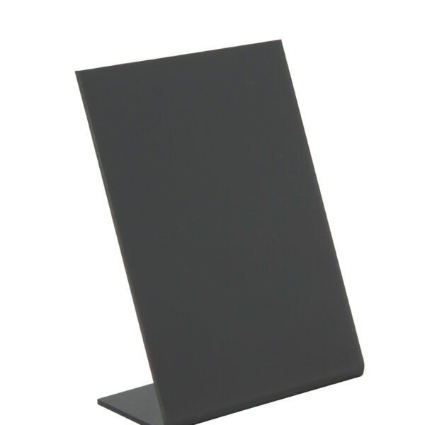 Securit tafelstandaard L-SHAPE, DIN A7, zwart