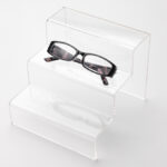 deflecto Podest, transparant, 3-etages, 175 x 150 x 190 mm