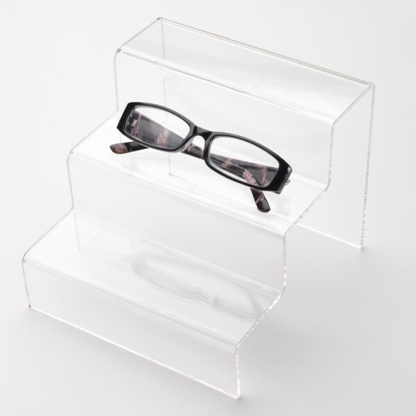 deflecto Podest, transparant, 3-etages, 175 x 150 x 190 mm