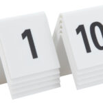 Securit tafelnummerset 1 - 10, wit, Acryl