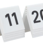 Securit set tafelnummers 11 - 20 , wit, acryl