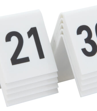 Securit set tafelnummers 21 - 30, wit, acryl