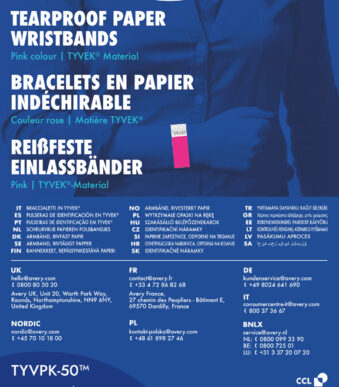 AVERY evenement-/toegangs-polsbandjes, 256 x 19 mm, neonroze