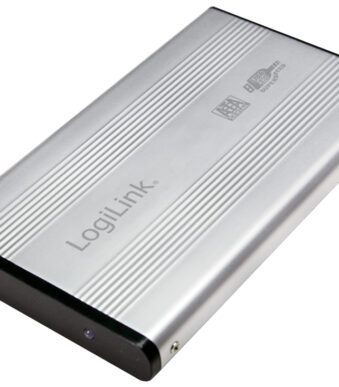 LogiLink 2,5" SATA behuizing voor harde schijf, USB 3.0, zilverkleurig