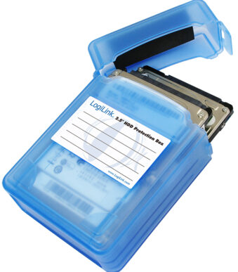 HDD-behuizing voor 2 x 2,5" harde schijven, blauw