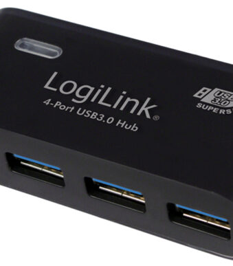LogiLink USB 3.0 Hub snelheid met voeding, 4 poorten