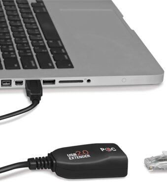 USB 2.0 verlengset, voedingsoverdracht, zwart
