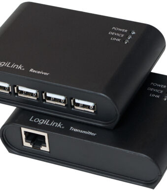 USB 2.0 verlengset met 4-poorts USB-hub