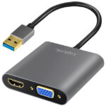 LogiLink USB 3.0 HDMI/VGA Grafische adapter, zwart