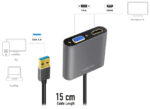 LogiLink USB 3.0 HDMI/VGA Grafische adapter, zwart