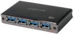 LogiLink USB 3.0-hub met voeding, 4 poorten, aluminium behuizing