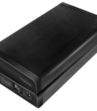 LogiLink 3,5 inch SATA harde schijfbehuizing, USB 3.0, zwart.