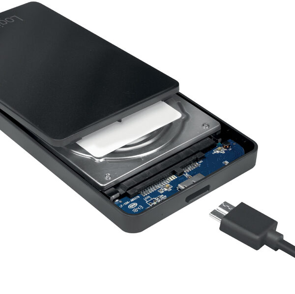 LogiLink 2,5 inch SATA harde schijfbehuizing, USB 3.0, zwart
