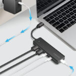 USB 3.2 Superslank Aansluitpunt, 4 Poorten, 2x USB-A, 2x USB-C