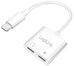 LogiLink USB-C - 2x USB-C adapterkabel, 150 mm, wit