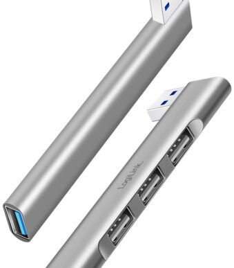 LogiLink USB 3.0 Ultraslim-Hub, 4-poorts, aluminiumbehuizing