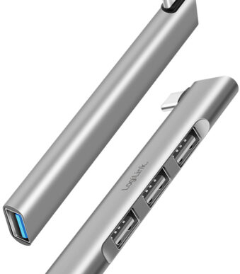 LogiLink USB 3.0 Ultraslim-Hub, 4-poorts, aluminiumbehuizing