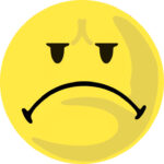 FRANKEN moderatiekaart/presentatiekaart, beoordelingssymbool: negatief, geel