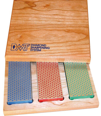 DMT diamantslijpsteen-set in houten kist, 3-delig