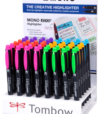 Tombow tekstmarker MONO edge, 48 stuks in display