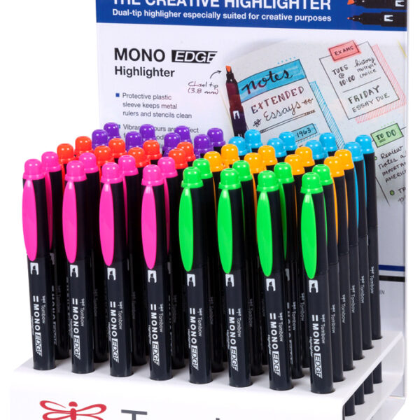 Tombow tekstmarker MONO edge, 48 stuks in display