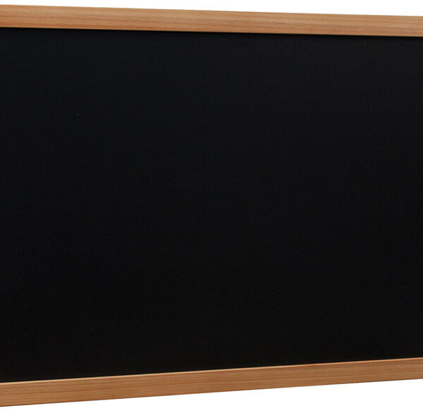 Securit krijtbord WOODY, met houten rand, teak, 400 x 600 mm