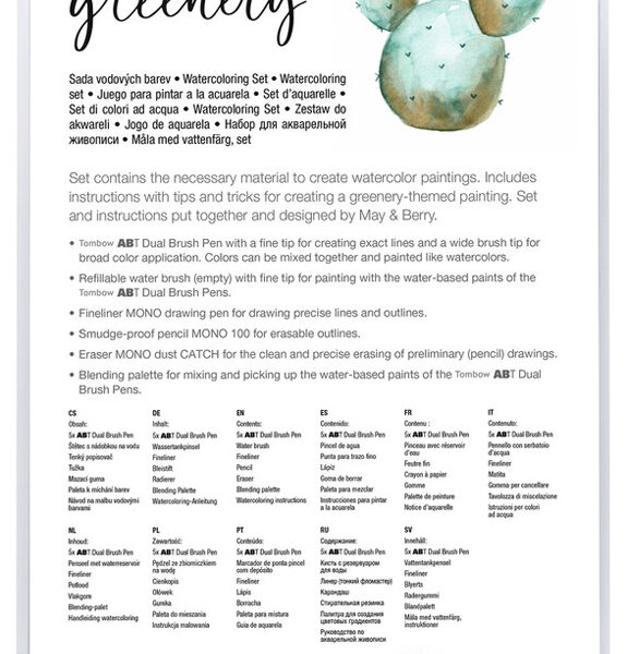 Tombow Watercoloring-set ´Greenery´, 11-delig