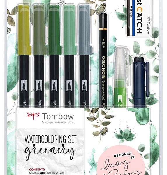Tombow Watercoloring-set ´Greenery´, 11-delig