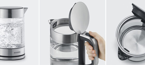 SEVERIN Glazen Waterkoker, 1,7 liter, Glas/Roestvrij Staal