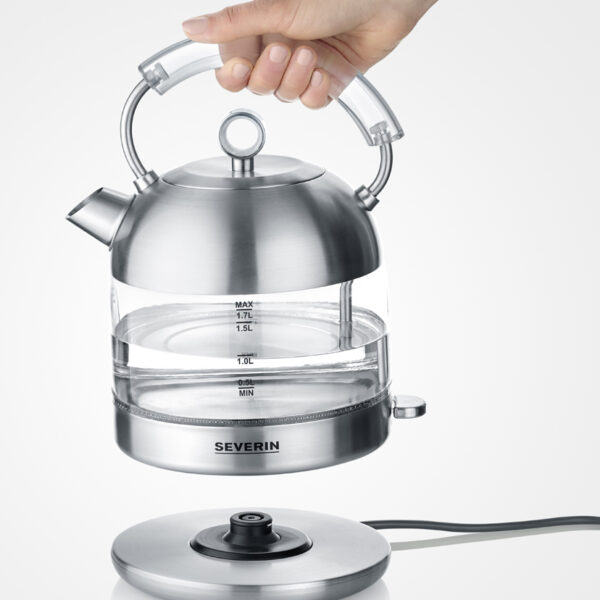 Retro-glazen waterkoker van 1,7 liter