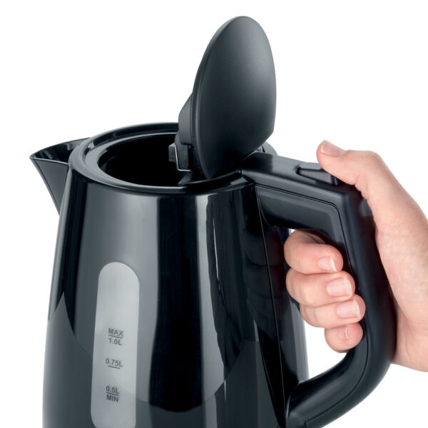 Elektrische waterkoker 1 liter, zwart