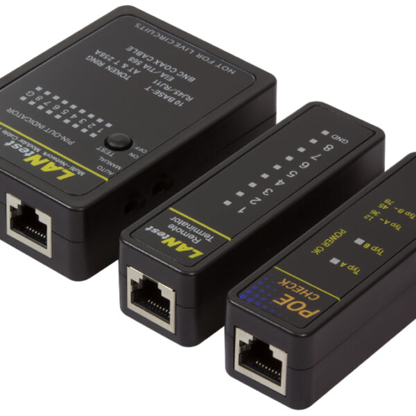 LogiLink netwerkkabeltester met PoE-detector, zwart