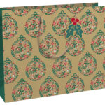 Clairefontaine kerstcadeauzak 'Holly', groot