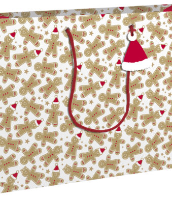 Clairefontaine kerstcadeauzak 'Peperkoek', groot