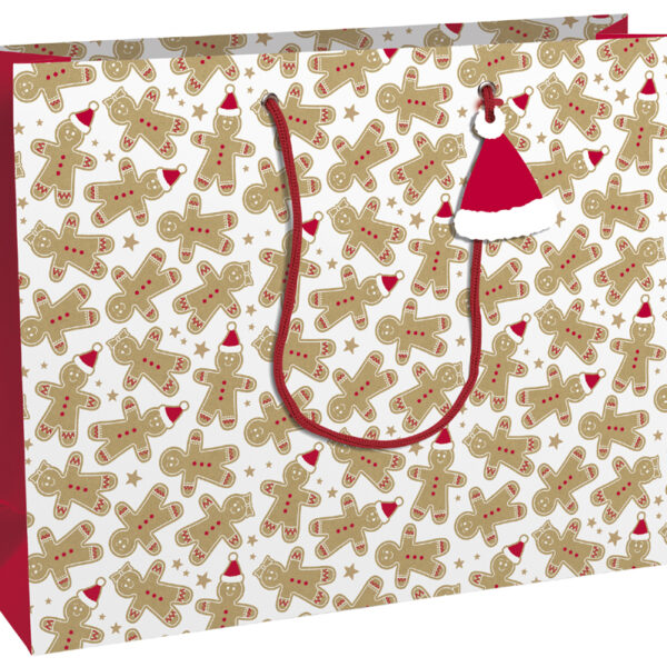 Clairefontaine kerstcadeauzak 'Peperkoek', groot