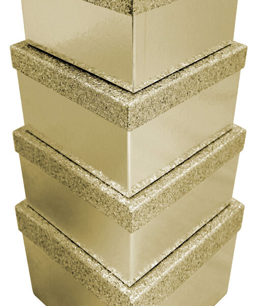 Clairefontaine geschenkdozen-set 'Glitter gold', 4-delig