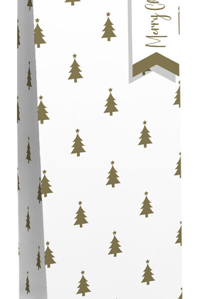 Clairefontaine kerstflesgift 'Gouden kerstbomen'