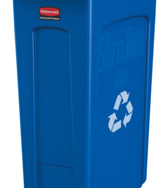 Rubbermaid afvalcontainer Slim Jim met ventilatiekanalen, blauw