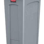 Rubbermaid afvalbak Slim Jim met ventilatiekanalen, grijs